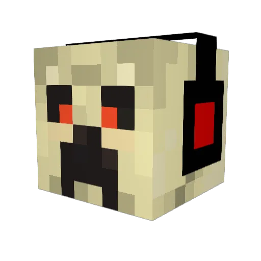 lufabie Minecraft avatar head, 3D render