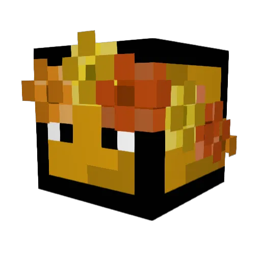 luff0x Minecraft avatar head, 3D render