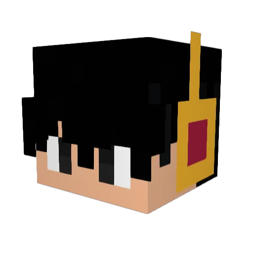 luffy06712 Minecraft avatar head, 3D render