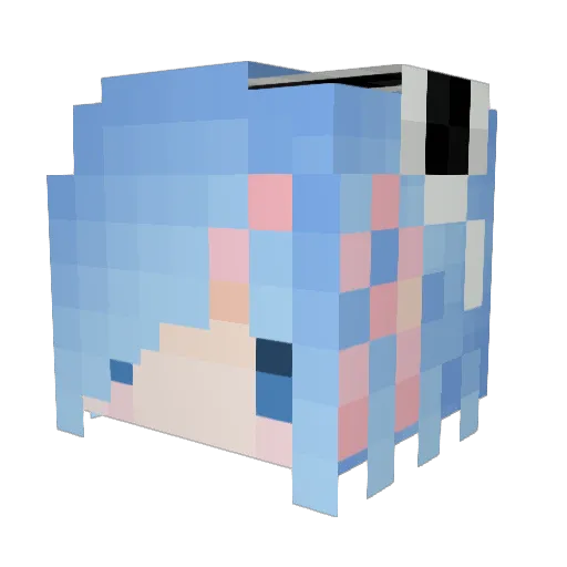 luffy20086 Minecraft avatar head, 3D render