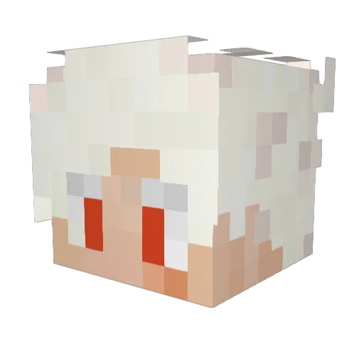 luffy54789 Minecraft avatar head, 3D render
