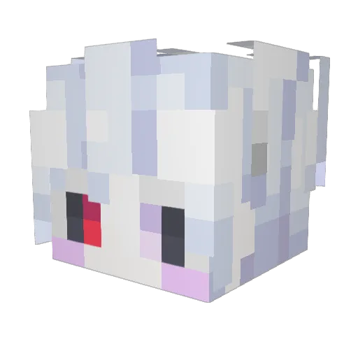 luffy_697 Minecraft avatar head, 3D render