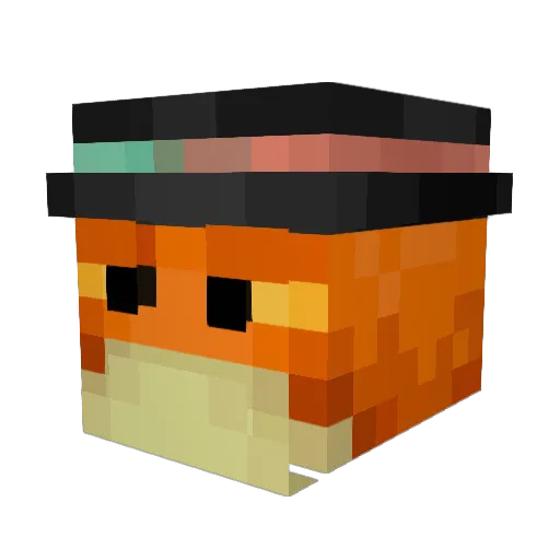 luffytausaur Minecraft avatar head, 3D render