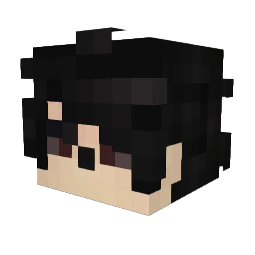 lufhz Minecraft avatar head, 3D render