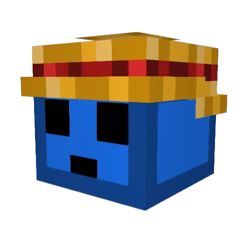 lufigelee Minecraft avatar head, 3D render