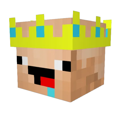 lufush Minecraft avatar head, 3D render