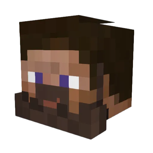 lugazzz Minecraft avatar head, 3D render
