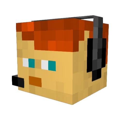 luggy0 Minecraft avatar head, 3D render