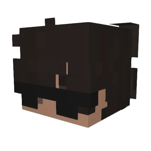 lugzo Minecraft avatar head, 3D render