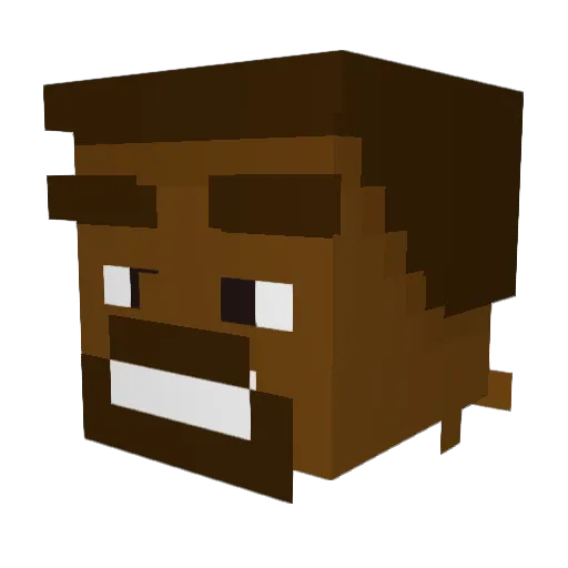 luh_12 Minecraft avatar head, 3D render