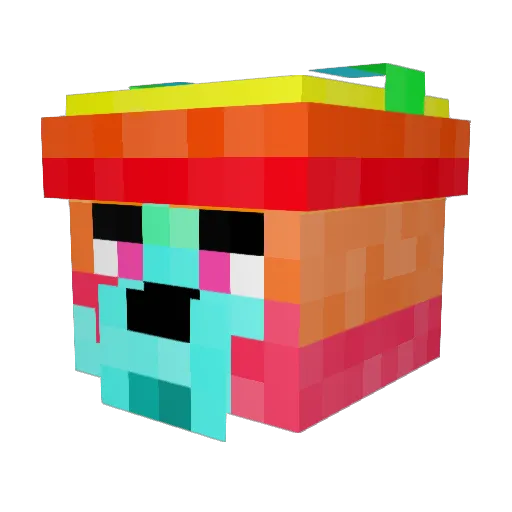 luhmao Minecraft avatar head, 3D render