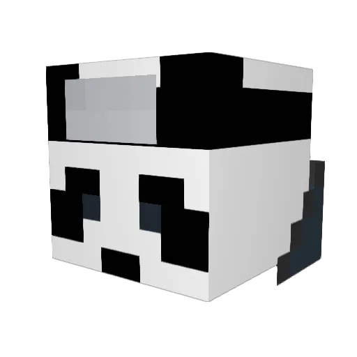 luhpanda Minecraft avatar head, 3D render