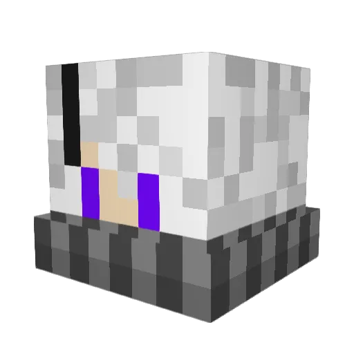 luhser1YT Minecraft avatar head, 3D render