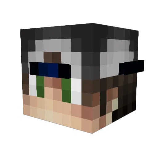 luhtwisted Minecraft avatar head, 3D render