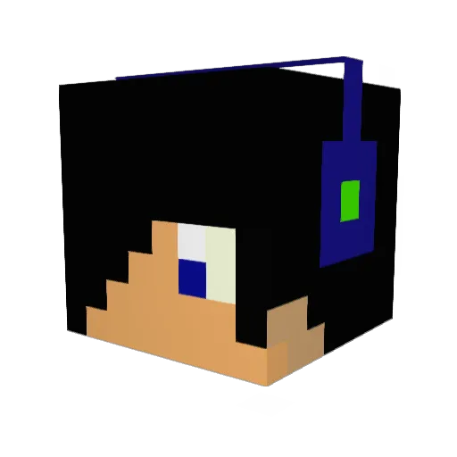 lui1234 Minecraft avatar head, 3D render
