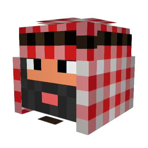 lui1 Minecraft avatar head, 3D render
