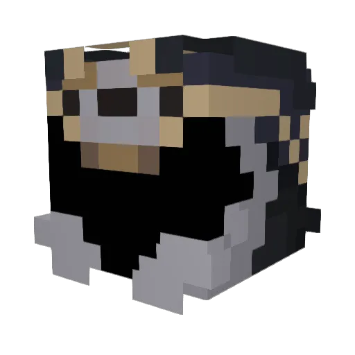 lui_godly Minecraft avatar head, 3D render