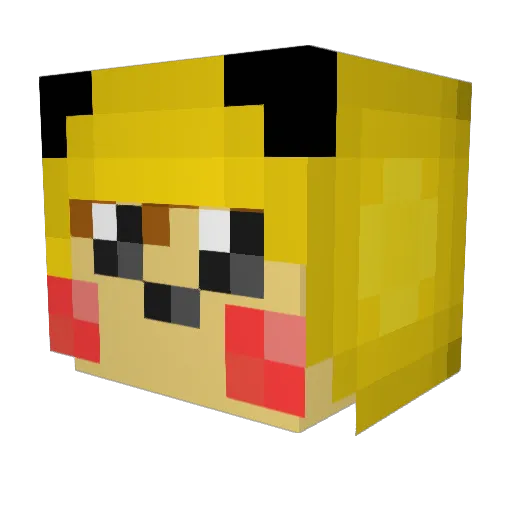luiggiyt Minecraft avatar head, 3D render