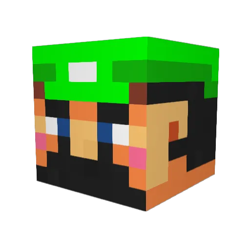 luigi54246 Minecraft avatar head, 3D render