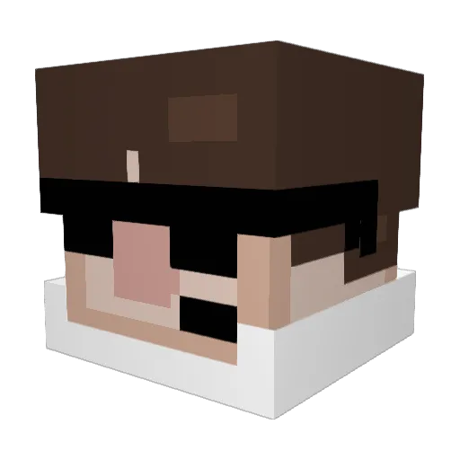 luigi_ir Minecraft avatar head, 3D render