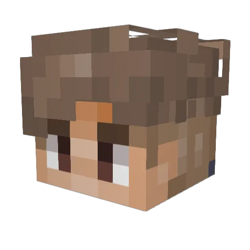 luigilapareli Minecraft avatar head, 3D render