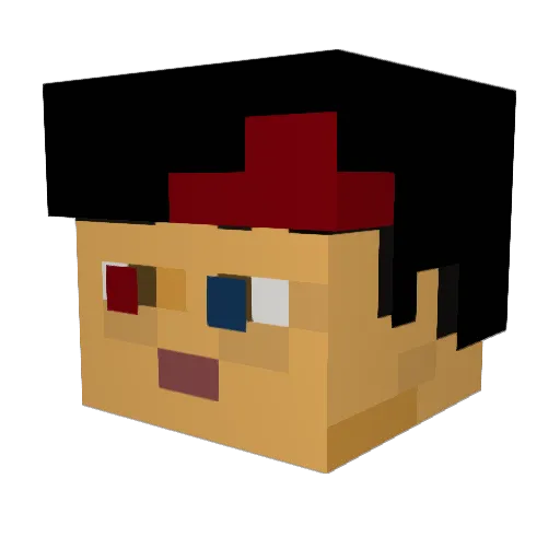 luiisbjr Minecraft avatar head, 3D render