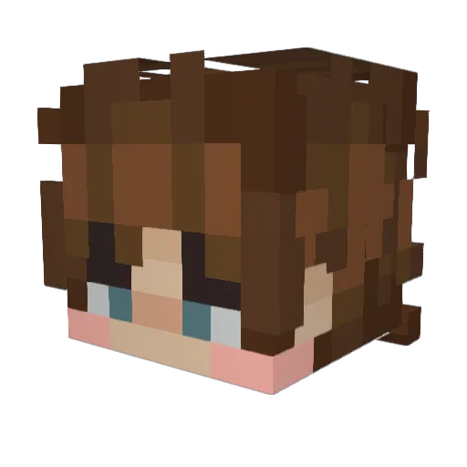 luimity Minecraft avatar head, 3D render