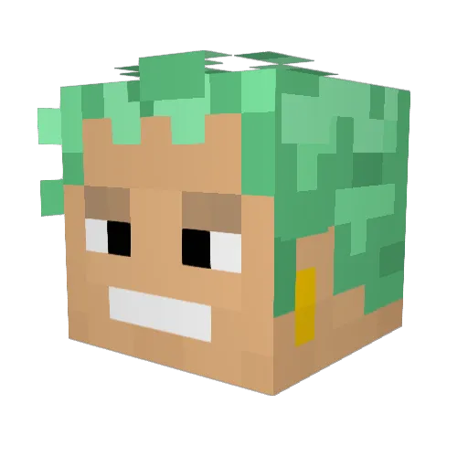 luis1629 Minecraft avatar head, 3D render