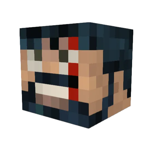 luis3010 Minecraft avatar head, 3D render