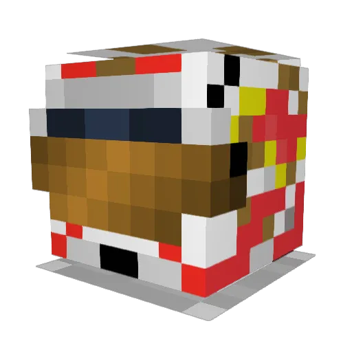 luis852 Minecraft avatar head, 3D render