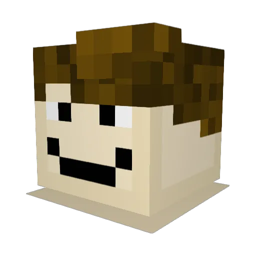 luis_txt Minecraft avatar head, 3D render