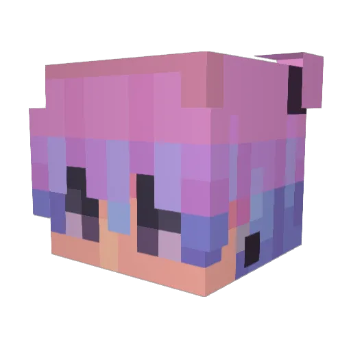 luisae123 Minecraft avatar head, 3D render
