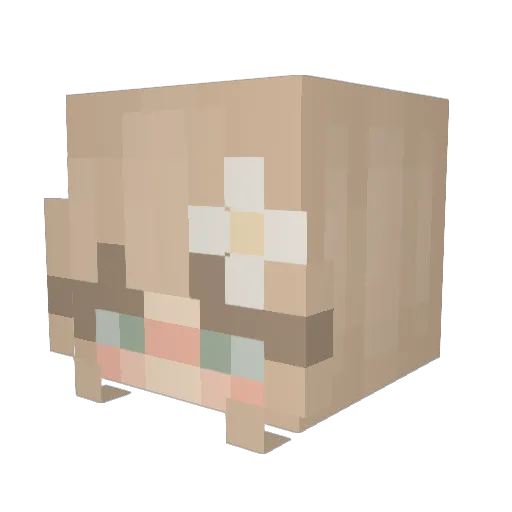 luisalbuquerq Minecraft avatar head, 3D render