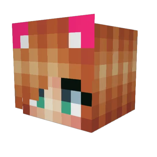 luisasaraiva19 Minecraft avatar head, 3D render