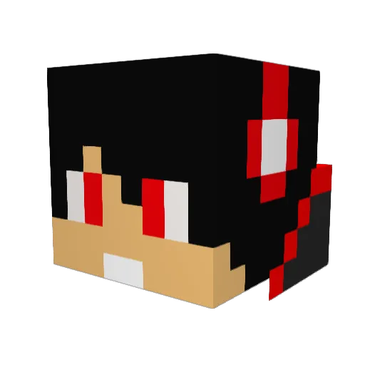 luiscraft27 Minecraft avatar head, 3D render