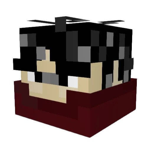 luismuffinjoycat Minecraft avatar head, 3D render