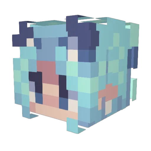 luissors Minecraft avatar head, 3D render