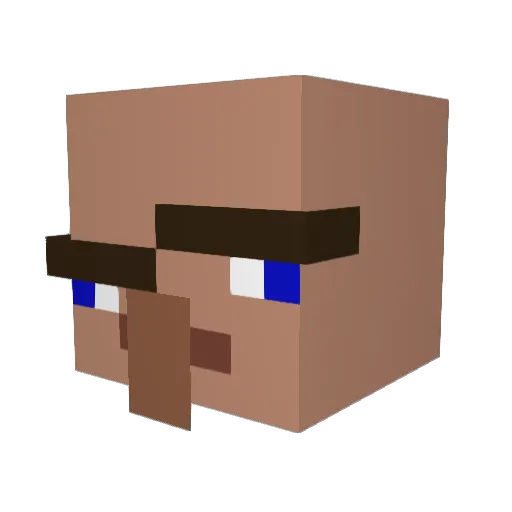 luistesser Minecraft avatar head, 3D render