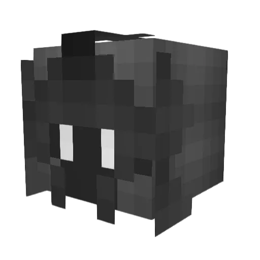 luistress Minecraft avatar head, 3D render