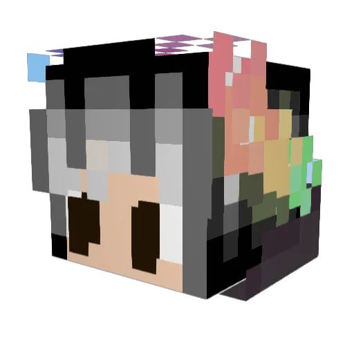 luisulite Minecraft avatar head, 3D render
