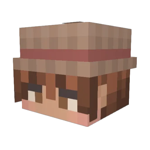 luisuniverse Minecraft avatar head, 3D render