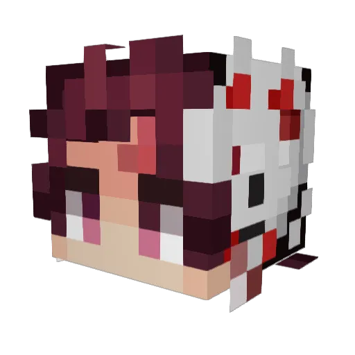 luiz59 Minecraft avatar head, 3D render