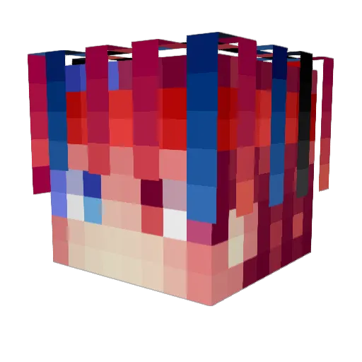 luizTopPvpXx Minecraft avatar head, 3D render
