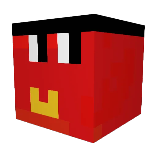 luizadoor Minecraft avatar head, 3D render