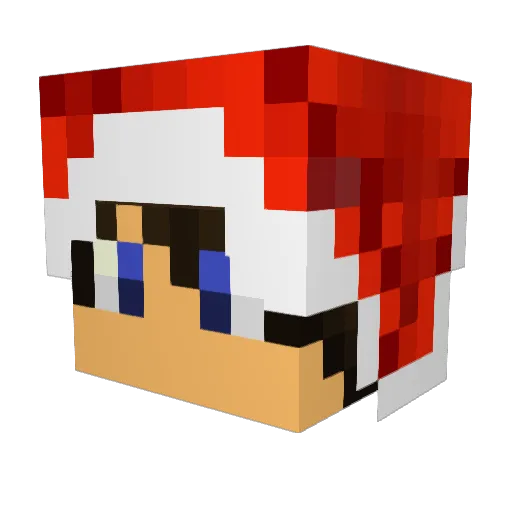 lujawe Minecraft avatar head, 3D render