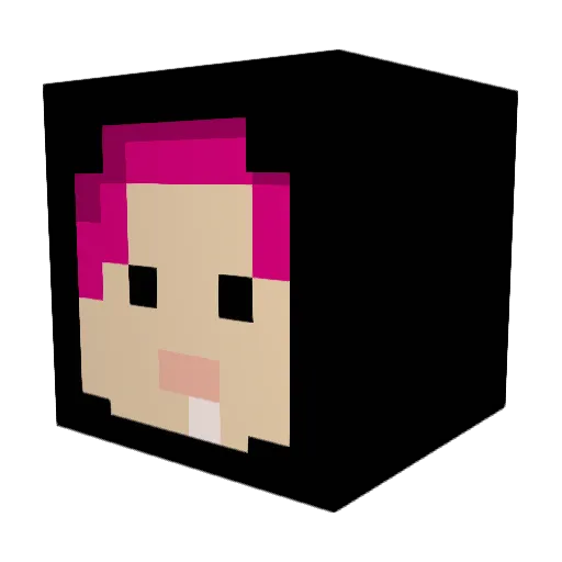 lujiusama Minecraft avatar head, 3D render