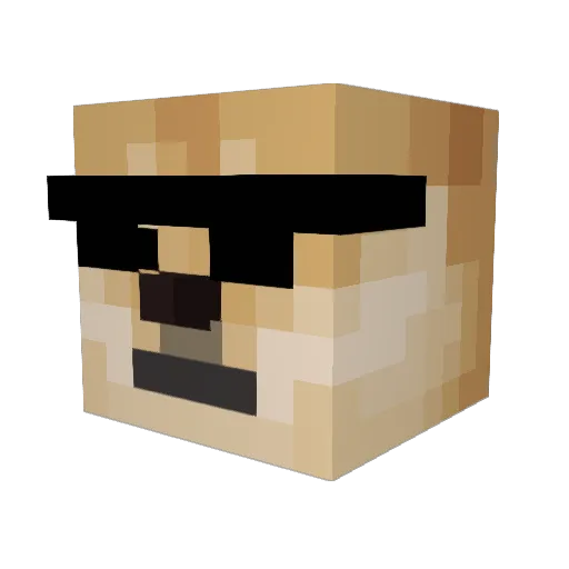 luk3nzas Minecraft avatar head, 3D render