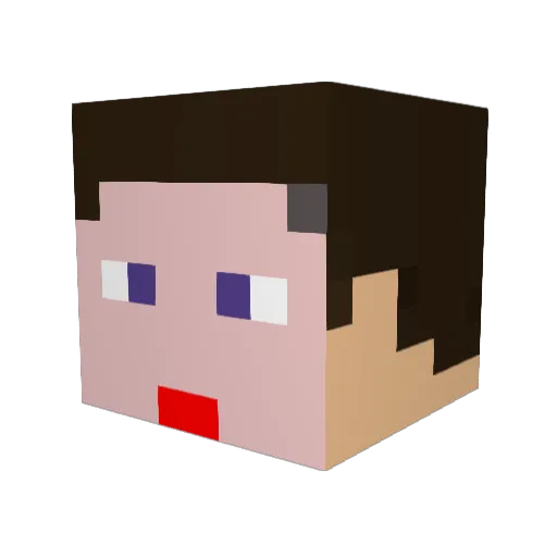 luk_ali Minecraft avatar head, 3D render