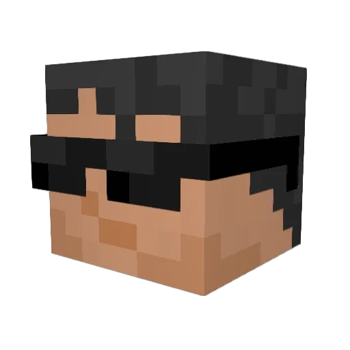 luk_ll_0010 Minecraft avatar head, 3D render