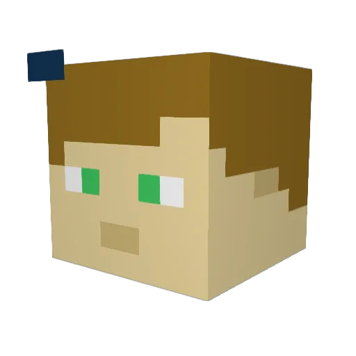 lukaeliminator Minecraft avatar head, 3D render
